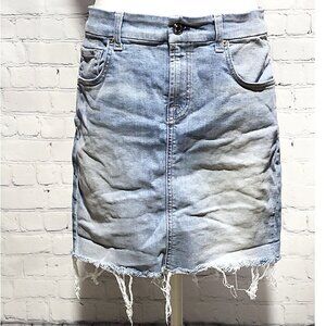 7 For All Mankind raw hem mini skirt
